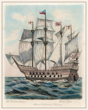 Golden Hind - Fred Law. Date: 1577