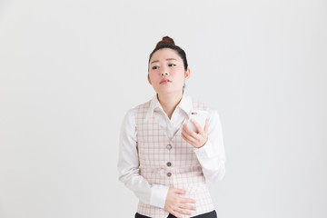 OLポートレート・白バック