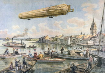 Zeppelin LZ-4 Trials. Date: 1908 © Archivist