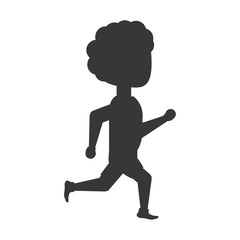 Man running cartoon icon vector illustration graphic design