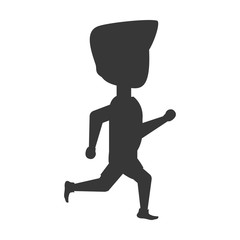 Man running cartoon icon vector illustration graphic design