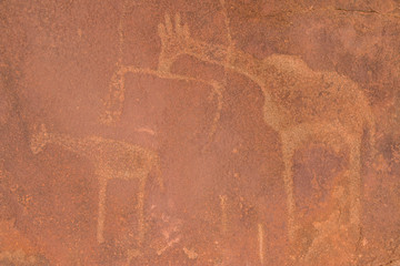 Rock engravings in Twyfelfontein, Namibia