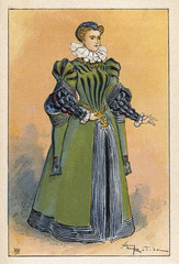 French Lady circa 1560. Date: circa 1560