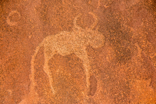 Rock engravings in Twyfelfontein, Namibia
