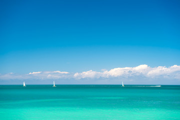 Fototapeta na wymiar Beautiful marine view on caribbean sea