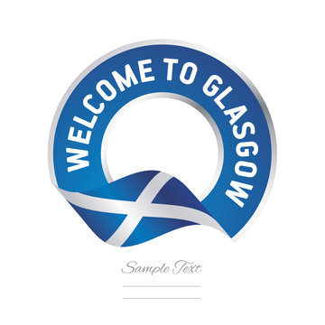 Welcome to Glasgow Scotland flag logo icon