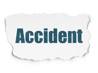Fototapeta premium Insurance concept: Accident on Torn Paper background