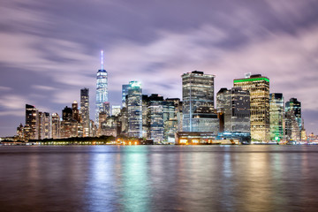 Fototapeta na wymiar New York City at Night - Lower Manhattan