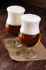 Still Life with a draft beer by the glass.