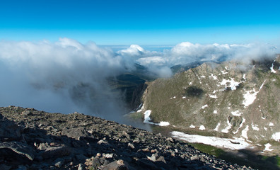 Mount Evans Summit Drive on a Cloudy day