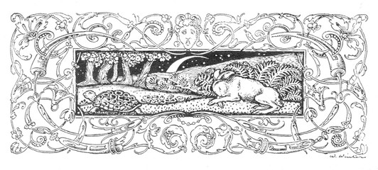 Hare and the Tortoise. Date: circa 1880 © Archivist