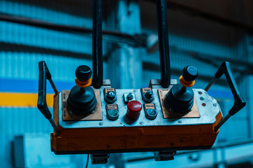 Crane control panel. Metallurgy