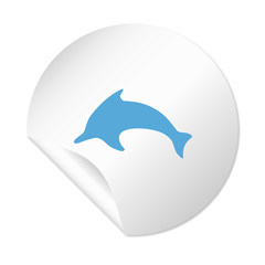 Runder Sticker - Delfin