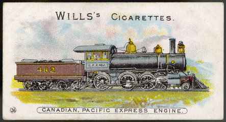 Express locomotive of the Canadian Pacific Railway (CPR). Date: circa 1900