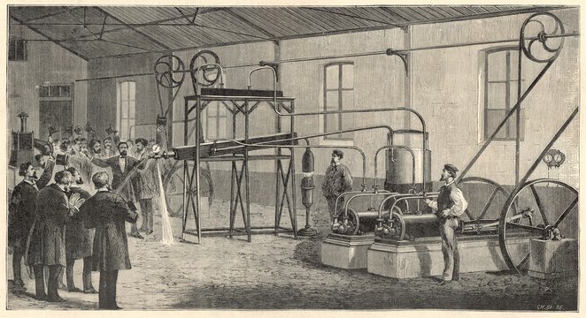 Pictet - Gas Experiment. Date: December 1877