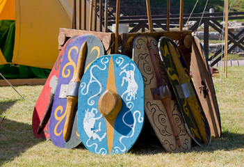 Set of Ancient Gallic Battle Shields