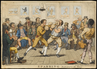 Sparring. Date: February 1817 - obrazy, fototapety, plakaty
