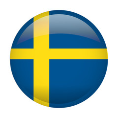 Isolated flag of Sweden on a white background, Vector illustration