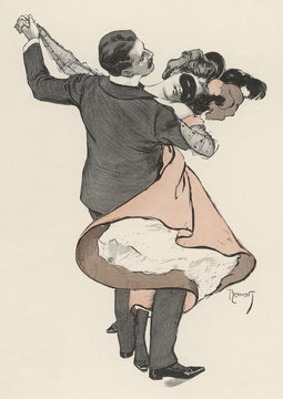 German Waltz Couple. Date: 1908