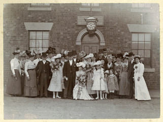 Wedding Party at Pub. Date: circa 1900