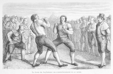 English Prizefighters. Date: circa 1840