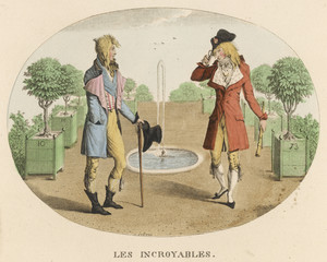 Two Incroyables  1795. Date: 1795