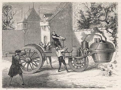 Testing Cugnot's Carr.. Date: 1769/70