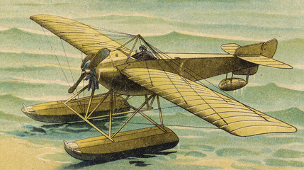 Nieuport Seaplane. Date: 1916 - obrazy, fototapety, plakaty