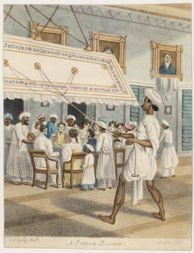 British at Dinner. Date: circa 1820