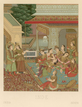 Indian Harem 17th century. Date: 17th century