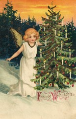 Angel and Tree. Date: circa 1905