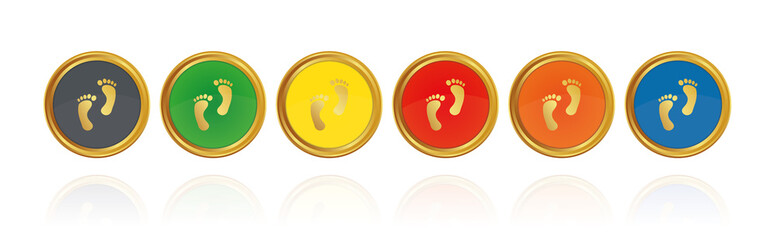 Fußspuren - Goldene Buttons