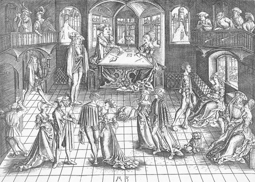 Court Scene 1500. Date: 1500