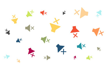 Viele bunte Stumm-Symbole
