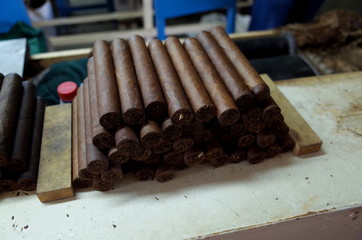 Prepared cigars Inside a cigar factory in Esteli in the northern mountains of Nicaragua
