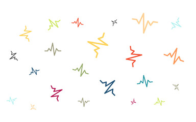 Viele bunte Graph-Symbole