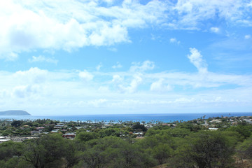 Fototapeta na wymiar ハワイ　ダイヤモンドヘッドからの風景