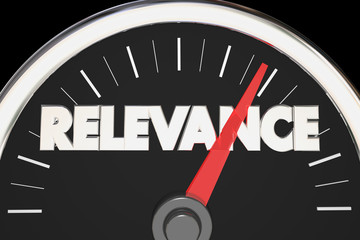 Relevance Importance Relevant Matters Speedometer 3d Illustration