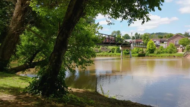 Summer At The Park River and Bridge