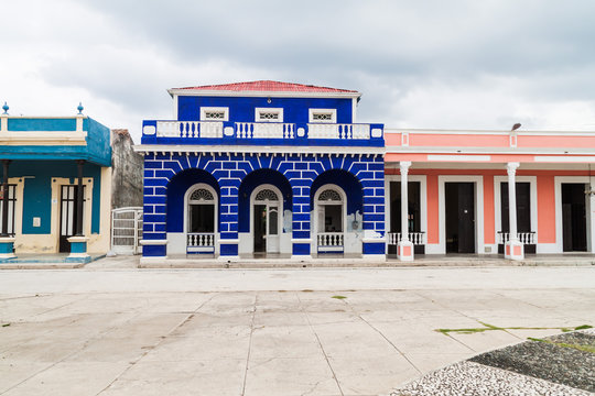 Colorful houses in Gibara village, Cuba