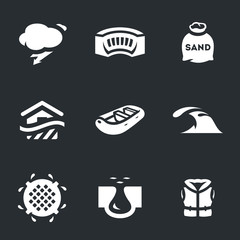 Vector Set of Flood Icons.