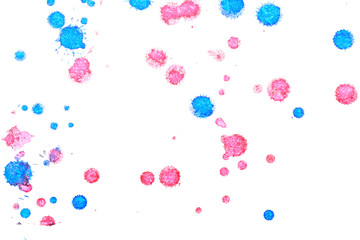 Abstract red blue ink splash