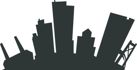 Cartoon skyline silhouette of the city of Toledo, Ohio, USA.