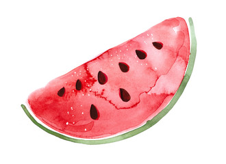 Watercolor watermelon isolated