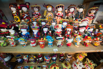 Souvenirs in Hong Kong street market 