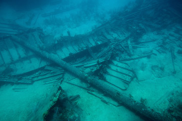 Old part of wreck ship