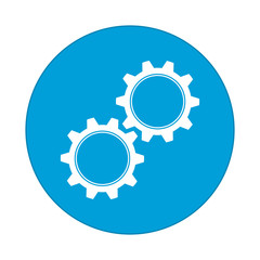 settings, flat round icon