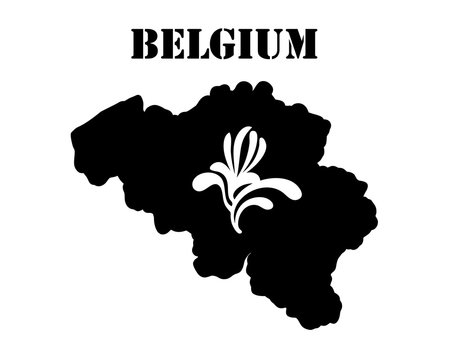 Symbol of Belgium and map