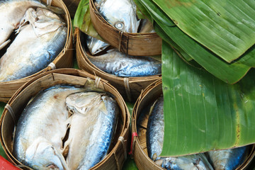 mackerel put in a basket