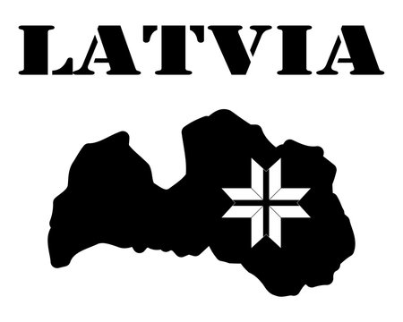Symbol of  Latvia and maps